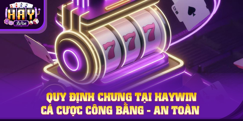 Quy định chung tại Haywin: Cá cược Công bằng - An toàn